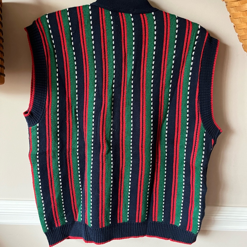 Vintage 90s Y2K Sweater Loft Bears Family Vest Ralph Lauren Inspired Holiday - Picture 7 of 9